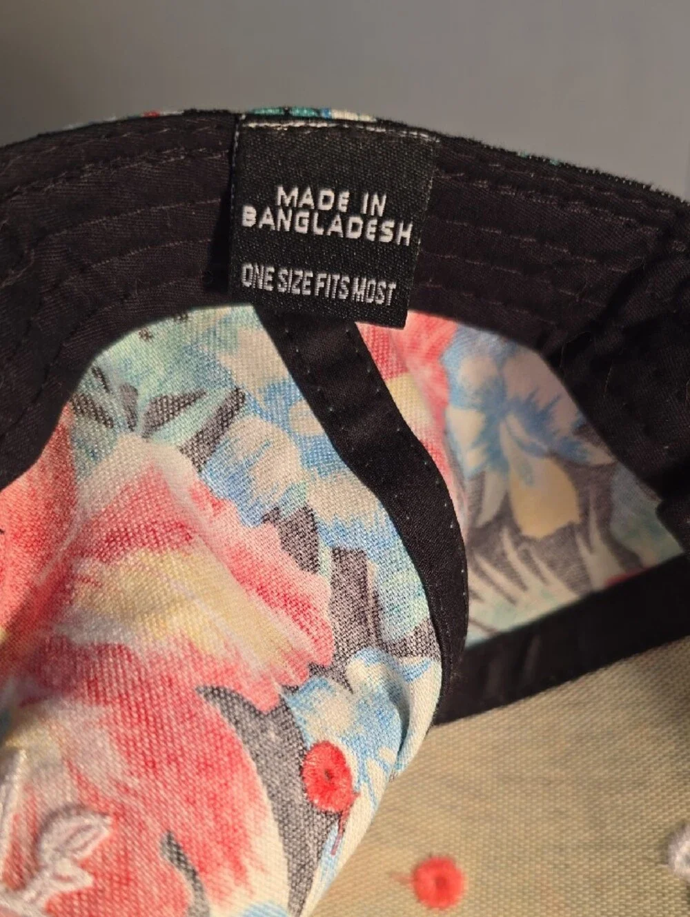 Captain Morgan Floral Tropical Baseball Cap - Pink/Green/Blue